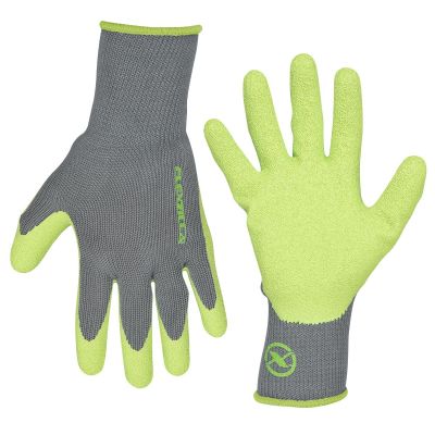 LEGGC240XL image(0) - Legacy Manufacturing Flexzilla&reg; Crinkle Latex Dip Gloves, Gray/ZillaGreen&trade;, XL