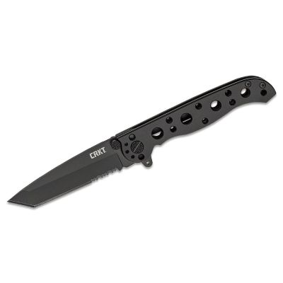 CRKM16-10KS image(0) - CRKT (Columbia River Knife) M16-10KS 8Cr14MoV EDP Triple Point Serrations Folding Knife with Frame Lock Stainless Steel Handle - Black