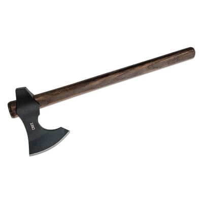 CRK2736 image(0) - CRKT (Columbia River Knife) Berserker 1055 Carbon Steel Manganese Phosphate Coating Axe w/Hammer Blade Axe Tennessee Hickory Handle - Black/Brown