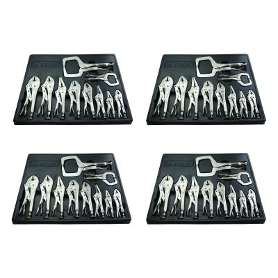 KTI58730-4PK image(0) - K Tool International Pliers Set 10 pc Locking 4-Pack
