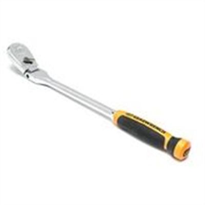 KDT81370T image(0) - GearWrench 1/2 Inch Drive 90-Tooth Dual Material Flex Head Teardrop Ratchet 17 Inch
