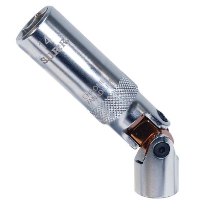 SRRSRSP14 image(0) - S.U.R.&R. 3/8&rdquo; Drive 14mm Spring-Return Spark Plug Socket Set makes spark plug removal/replacement easier and faster
