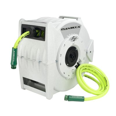 LEGL8340FZ image(0) - Legacy Manufacturing Flexzilla Pro Retractable Water Hose Reel with Levelwind Technology, 1/2" x 70'
