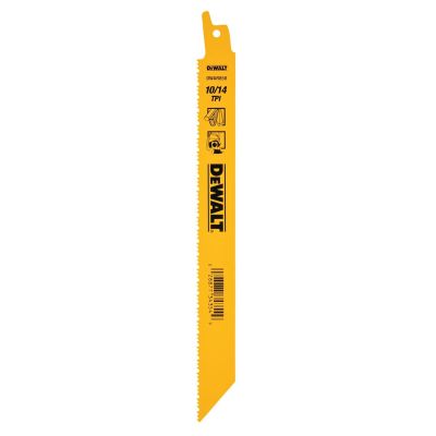 DWTDW4846B image(0) - DEWALT Reciprocating Saw Blades, Straight Back, 8-Inch, 10/14 Tpi, 100-Pack