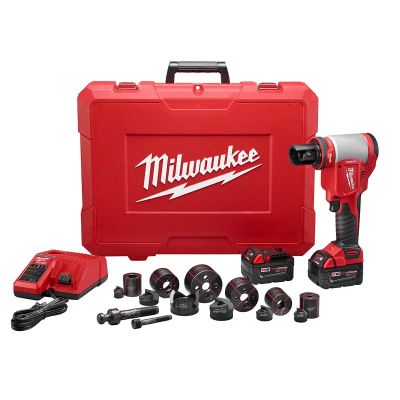 MLW2676-22 image(0) - Milwaukee Tool M18 FORCE LOGIC 10T Knockout Tool 1/2" - 2" Kit