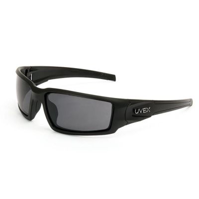 UVXS2941HS image(0) - Uvex Hypershock Safety Glasses, Black Frame with Gray Lens, HydroShield Anti-Fog Coating - S2941HS