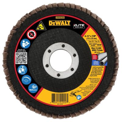 DWTDWA8280 image(0) - DEWALT 40G T29 Xp Ceramic Flap Disc, 4-1/2" X 7/8"