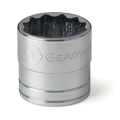 KDT80793 image(0) - GearWrench 1/2 Inch Drive 12 Point Standard SAE Socket 1-3/16 Inch