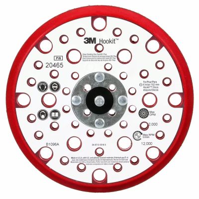 MMM20465 image(0) - 3M 6 Inch Xtract Low Profile Backup Pad - External 53 Holes Red Foam