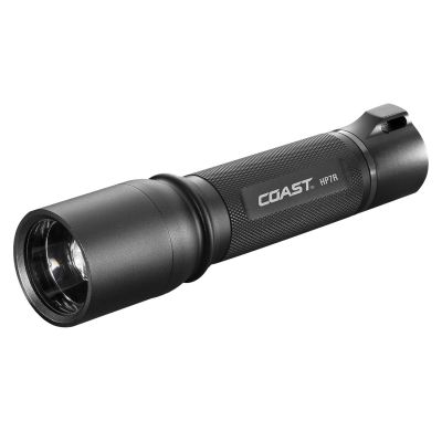 COS19221 image(0) - COAST Products HP7R 300 Lumen High Performance Lithium Ion Rechargeable or Alkaline Battery Flashlight with Slide Focus - Black