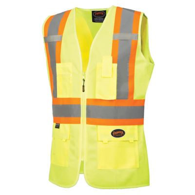 SRWV1021860U-2XL image(0) - Pioneer Women's Custom Fit Hi-Vis Mesh Back Safety Vest  - Color:  Hi-Vis Yellow/Green  - Size: 2XL