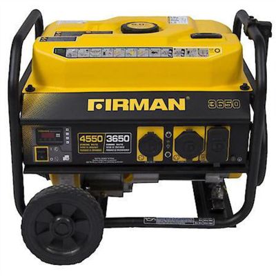 FRGP03602 image(0) - Firman FIRMAN 4550/3650 Watt Recoil Start Gas Portable Generator cETL Certified With Wheel Kit