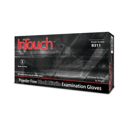 BLGB311-M image(0) - Atlantic Safety Company Powder Free Exam Black 5MIL Nitrile Glove