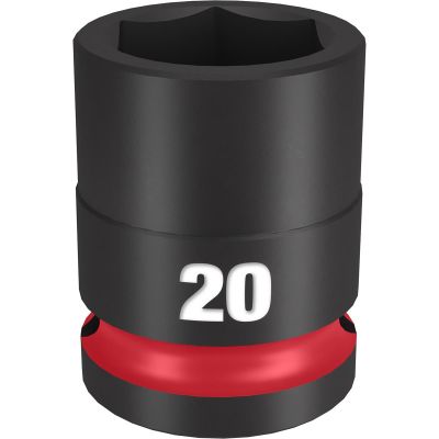 MLW49-66-6252 image(0) - Milwaukee Tool SHOCKWAVE Impact Duty  1/2"Drive 20MM Standard 6 Point Socket