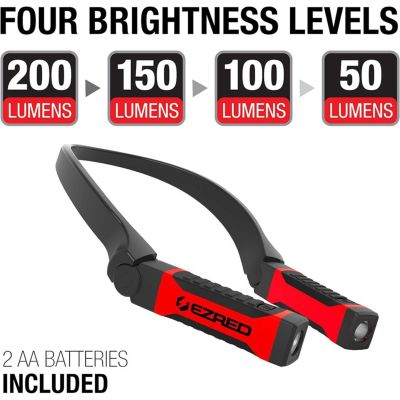 EZRNK10 image(0) - E-Z Red ANYWEAR 200 Lumen Dimmable Neck Light with 2 AA Batteries - Red