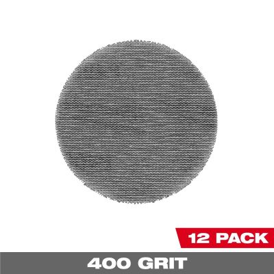 MLW48-80-6400 image(0) - Milwaukee Tool 3 Inch 400 Grit Mesh Sanding Discs with POWERGRID Tear Resistant Mesh &hyphen; (12 PK) + Pad Saver