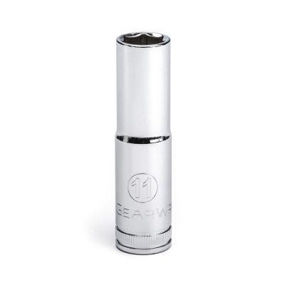 KDT80393D image(0) - GearWrench 3/8 Inch Drive 6 Point Deep Metric Socket 11mm