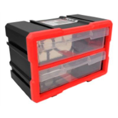 WLMW5910 image(0) - Wilmar Corp. / Performance Tool 2-Drawer Interlocking Storage Bin