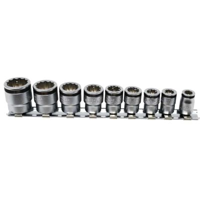 KKNRS2455AS-9 image(0) - Ko-ken USA 1/4 Sq. Dr. 12 point NUT GRIP Socket Set 7/32 - 9/16 - 9 pieces