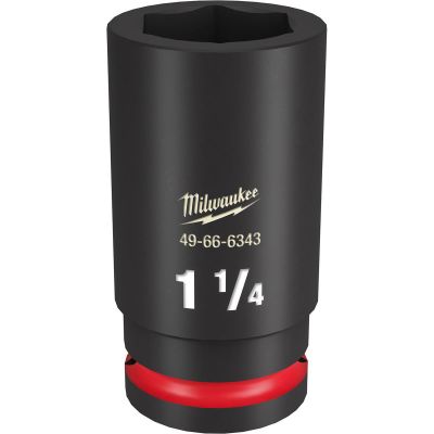 MLW49-66-6343 image(1) - Milwaukee Tool SHOCKWAVE Impact Duty  3/4"Drive 1-1/4" Deep 6 Point Socket