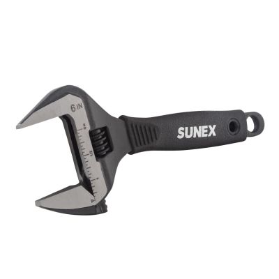 SUN9611 image(0) - SUNEX 6 Inch Wide Jaw Adjustable Wrench 1-5/16 Inch (34mm)
