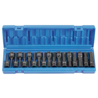 GRE1598HC image(0) - Grey Pneumatic 1/2" Drive 18 Piece Combo Hex Driver SAE/Metric Set