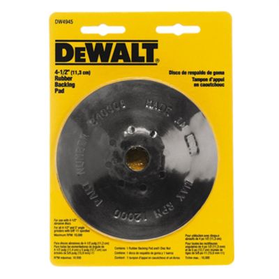 DWTDW4945 image(0) - DeWalt 4-1/2-in. Rubber Backing Pad with Locking Nut