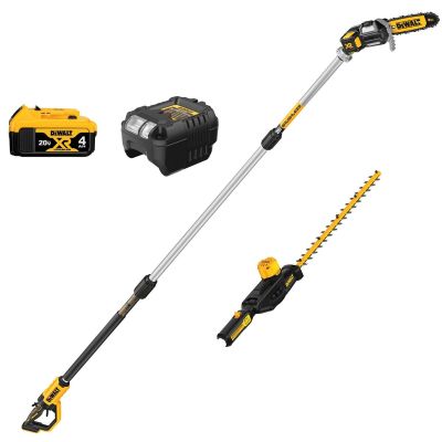 DWTDCKO86M1 image(0) - DEWALT 20V MAX* Cordless Pole Saw and Pole Hedge Trimmer Combo Kit