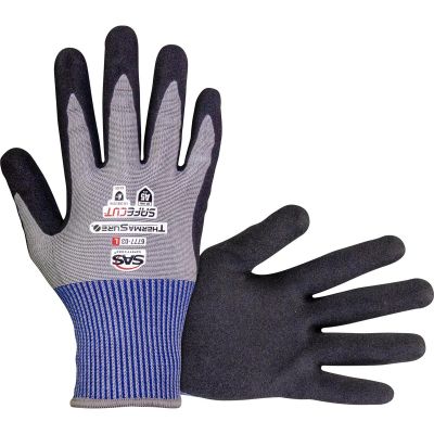 SAS6777-02 image(0) - SAS Safety SafeCut ThermaSure Cooling Nitrile Coated Palm Gloves - A5 Cut Level - Bulk - Medium