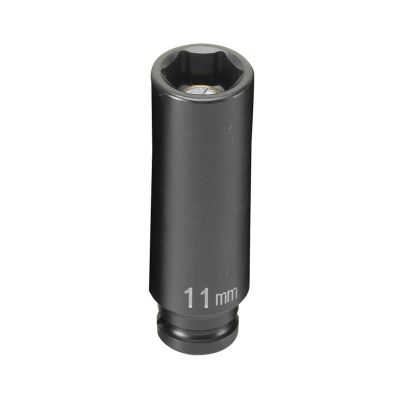 GRE911MDG image(0) - Grey Pneumatic 1/4" Drive x 11mm Magnetic Deep Socket