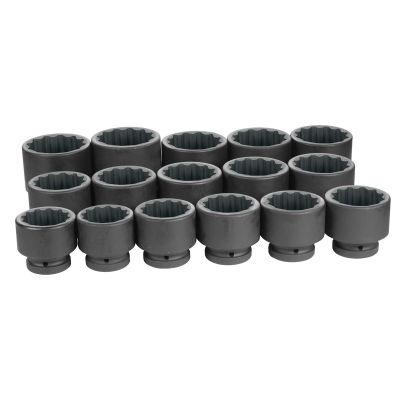 GRE9116 image(0) - Grey Pneumatic 1" Drive 16 Piece Fractional Set 2-1/16" to 3" - 12 Point