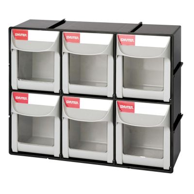 LDS1010018 image(0) - ShopSol Flip Out Part Storage Bins - 6 Compartment