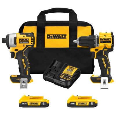 DWTDCK225D2 image(0) - DEWALT ATOMIC 20V MAX* Brushless Compact Drill/Driver and Impact Driver Combo Kit