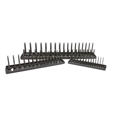 KTI72475 image(0) - K Tool International Socket Holder Set 3 Piece MM Gray