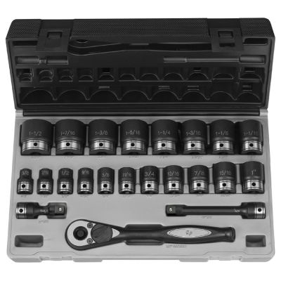 GRE82622 image(0) - Grey Pneumatic 1/2" Drive 22 Piece Fractional Duo-Socket Set - 6 Point
