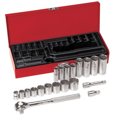 KLE65508 image(0) - Klein Tools 3/8-Inch Drive Socket Wrench Set, 20-Piece
