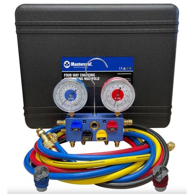 MSC86472 image(0) - Mastercool R134A ALUM 4-WAY GAUGE SET W/CASE