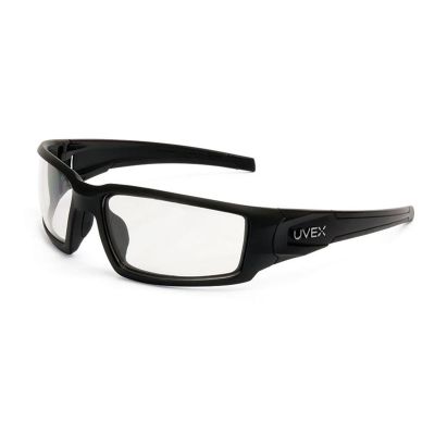UVXS2940HS image(0) - Uvex Hypershock Safety Glasses, Black Frame with Clear Lens, HydroShield Anti-Fog Coating - S2940HS