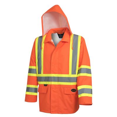 SRWV1081350U-4XL image(0) - Pioneer Pioneer - Hi-Vis Safety Rainwear Jacket - Orange - Size 4XL
