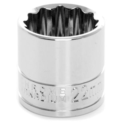 WLMW38822 image(0) - Wilmar Corp. / Performance Tool 3/8" Drive 22mm 12pt Socket