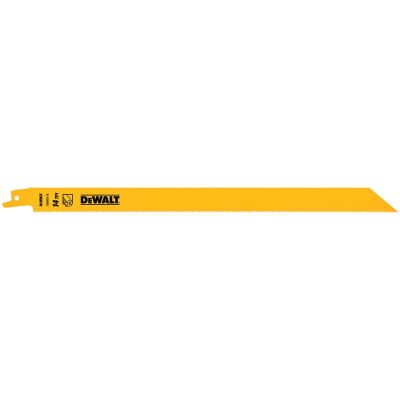 DWTDW4838 image(0) - BLACK+DECKER 6 in. 14 TPI Straight Back Bi-Metal Reciprocating Blade (2 Pk)