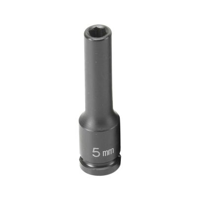 GRE905MDG image(0) - Grey Pneumatic 1/4" Drive x 5mm Magnetic Deep Socket