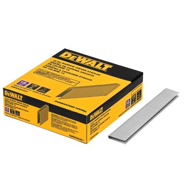 DWTDWSX50351 image(0) - DEWALT 18 Gauge, 7/32" Crown, 1" SX Finish Staple - 5,000 QTY