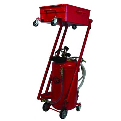 INT8888 image(0) - American Forge & Foundry Waste Oil Drain - Pressurized Evacuator w/ Suction Probes - Cantilever - 23.75 Gallon Capacity Steel Recovery Tank
