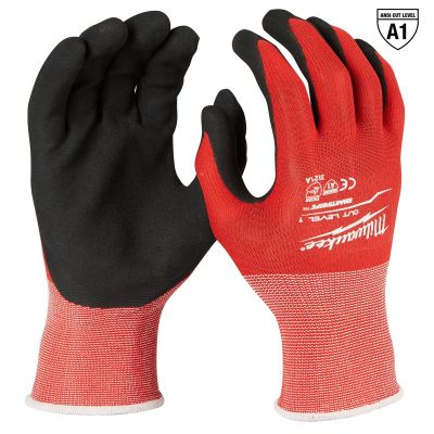 MLW48-22-8900 image(0) - Milwaukee Tool Cut Level 1 Coated Nitrile Dipped Gloves - S