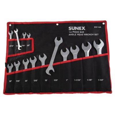 SUN9914A image(0) - SUNEX 14 Pc. Full Polish SAE Angle Head Wrench Set