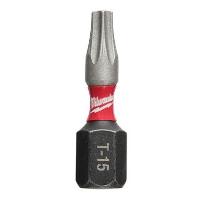 MLW48-32-4428 image(0) - Milwaukee Tool SHOCKWAVE 2-Piece Impact Torx&reg; T15 Insert Bits (3 Pack)
