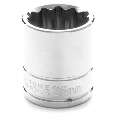 WLMW32826 image(0) - Wilmar Corp. / Performance Tool 1/2" Drive 26mm 12pt Socket