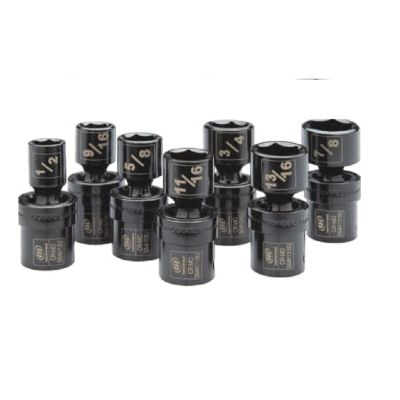 IRTSK4H7UN image(0) - Ingersoll Rand 1/2" Drive Hex SAE Universal Impact Socket Set, 7-Piece