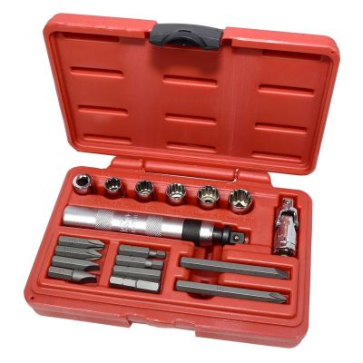 KTI71717 image(0) - K Tool International Impact Driver Set 18 Piece 3/8 Inch Drive